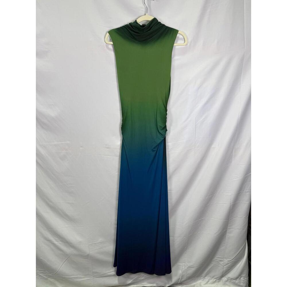 SIMKHAI Blue & Green Aldina Midi Dress Size S - Picture 3 of 5